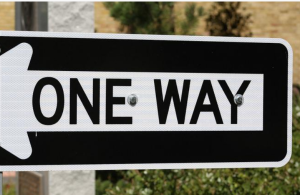 One way street sign in Frederick, MD