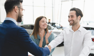 Person getting a car loan in Frederick, MD