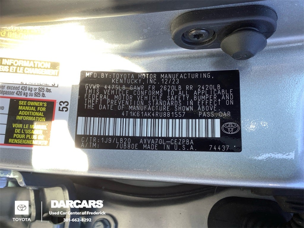 2024 Toyota Camry XSE