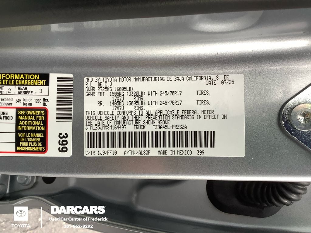 2025 Toyota Tacoma SR5