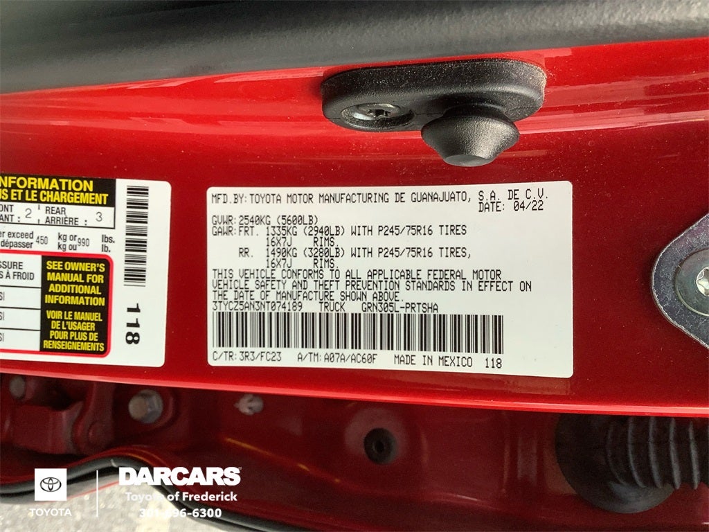 2022 Toyota Tacoma SR5 V6