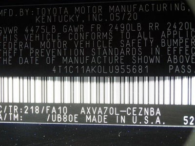 2020 Toyota Camry LE