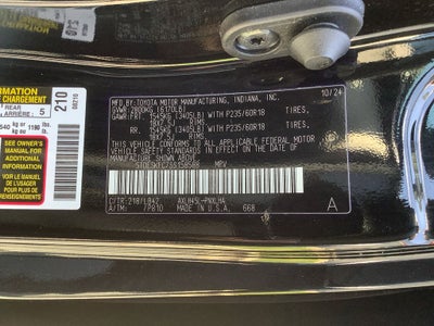 2025 Toyota Sienna Platinum 7 Passenger