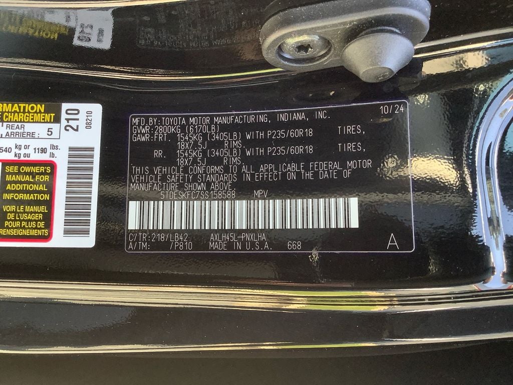 2025 Toyota Sienna Platinum 7 Passenger