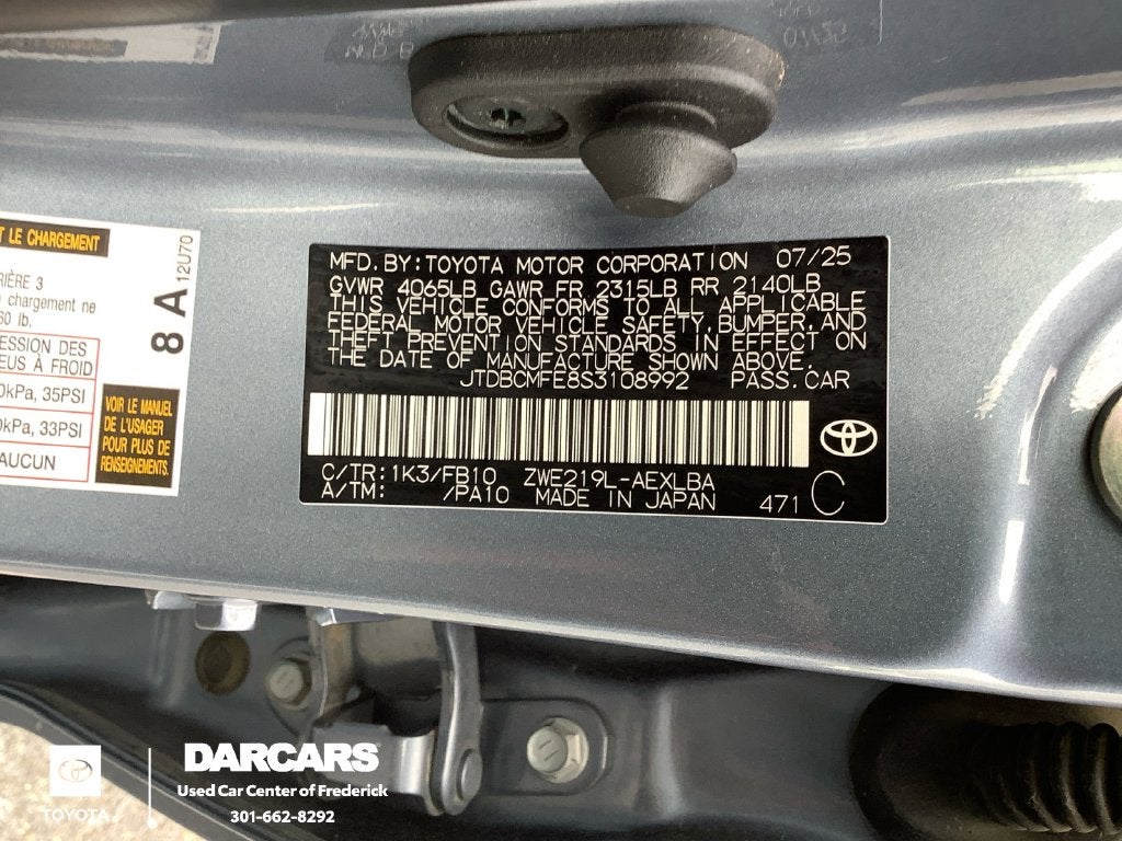 2025 Toyota Corolla Hybrid LE