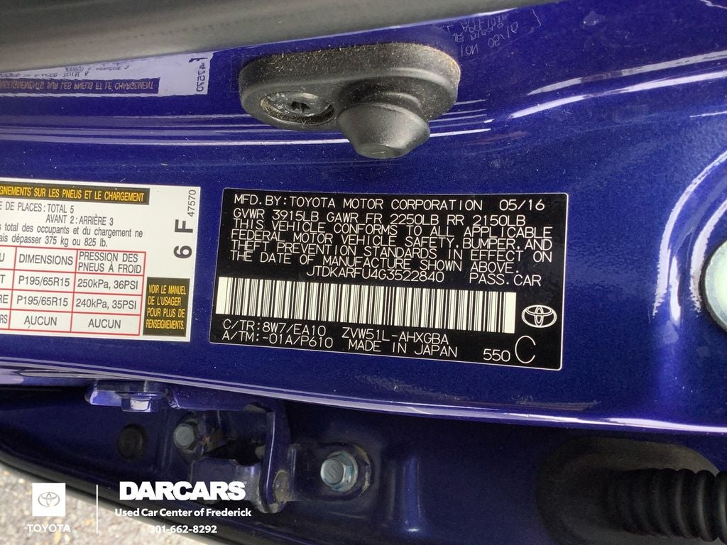 2016 Toyota Prius Four