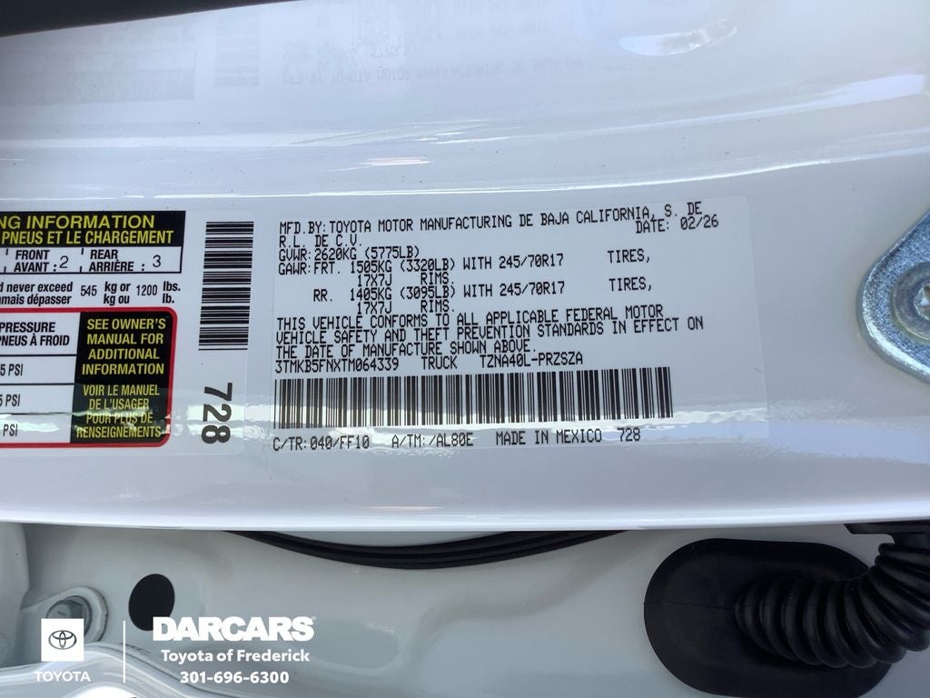 2026 Toyota Tacoma SR5