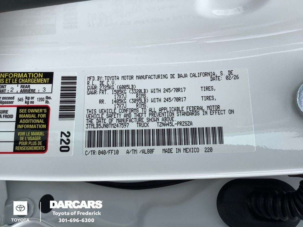 2026 Toyota Tacoma SR5