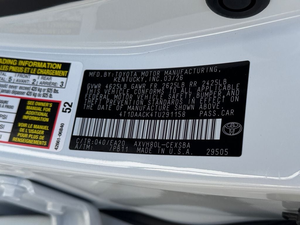 2026 Toyota Camry SE