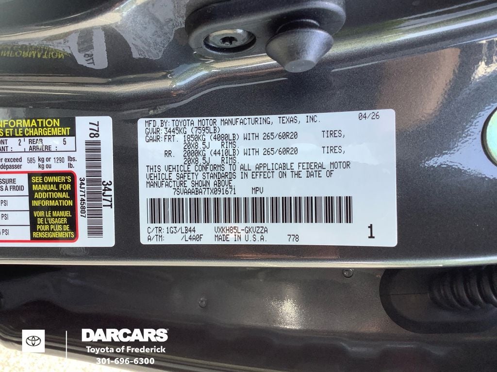 2026 Toyota Sequoia 1794 Edition