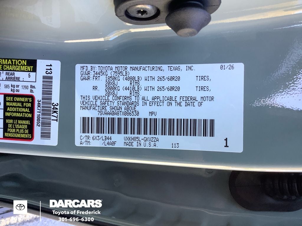 2026 Toyota Sequoia 1794 Edition