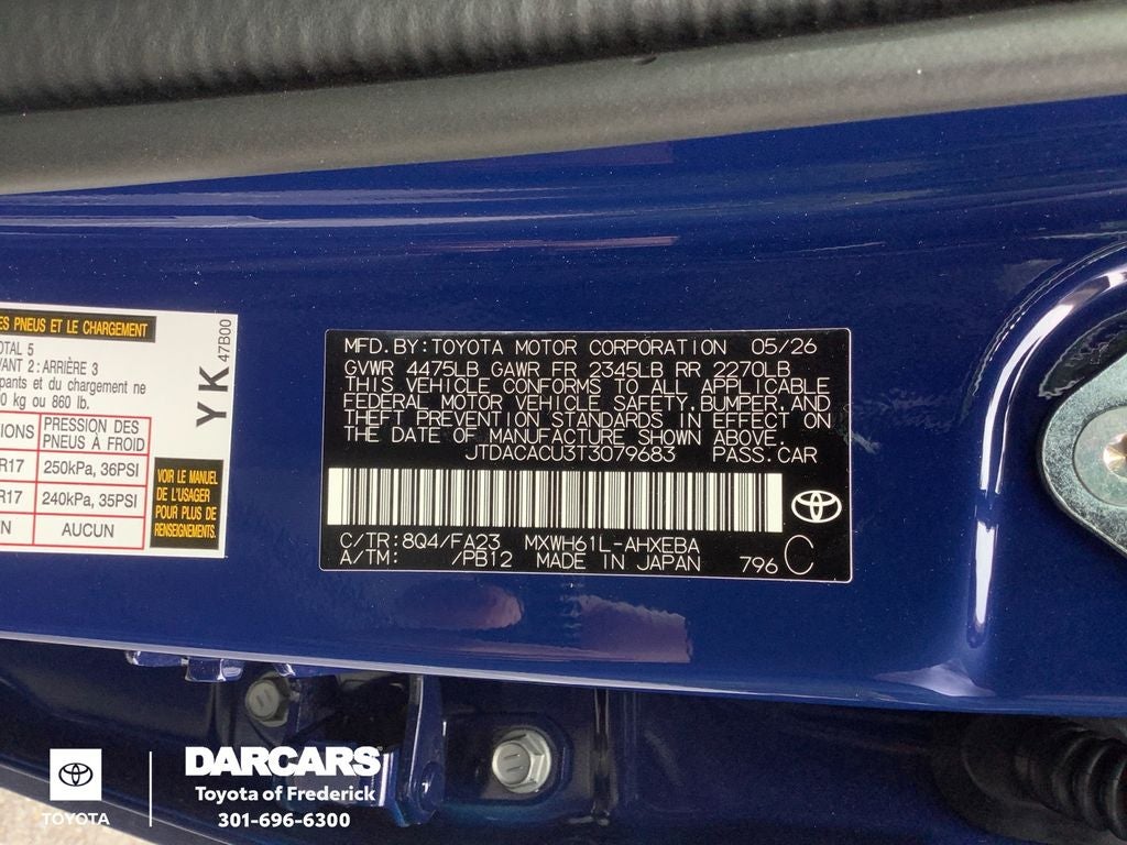 2026 Toyota Prius Plug-In Hybrid SE