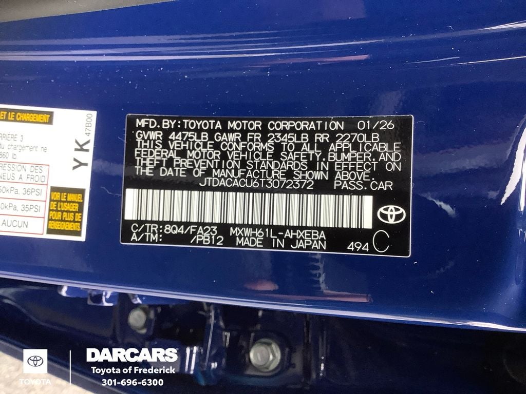 2026 Toyota Prius Plug-In Hybrid SE