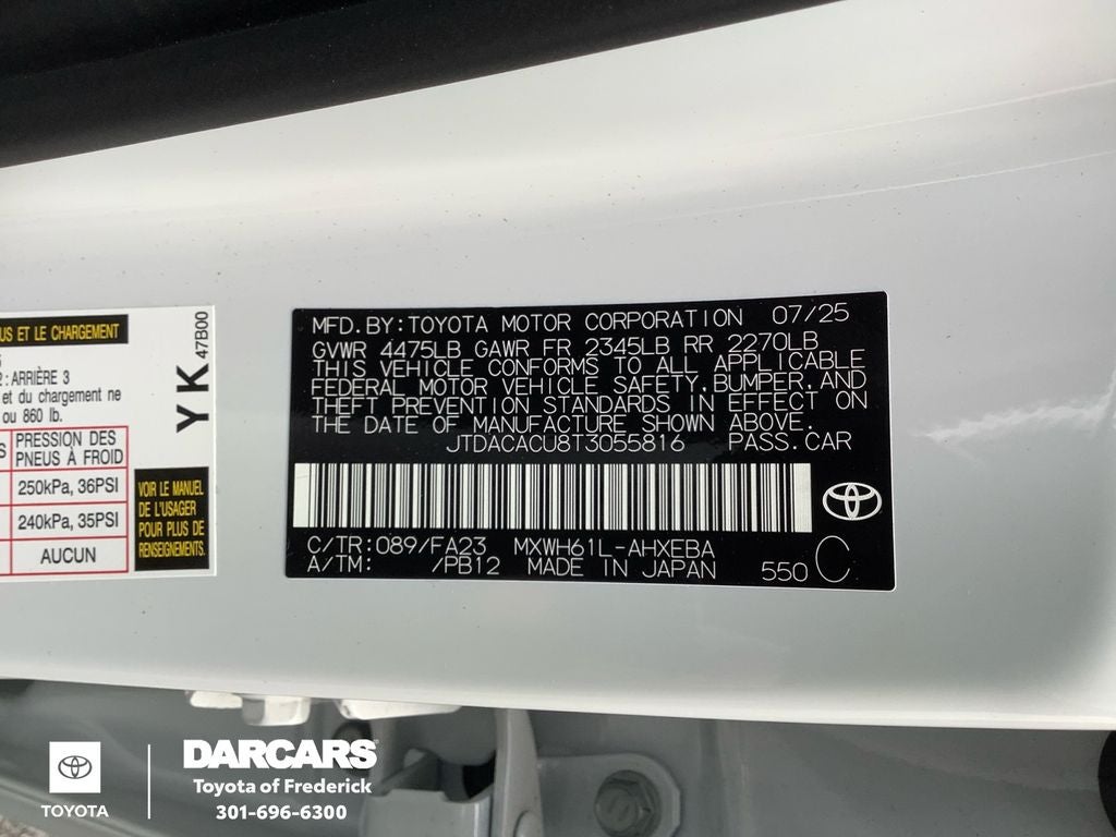 2026 Toyota Prius Plug-In Hybrid SE