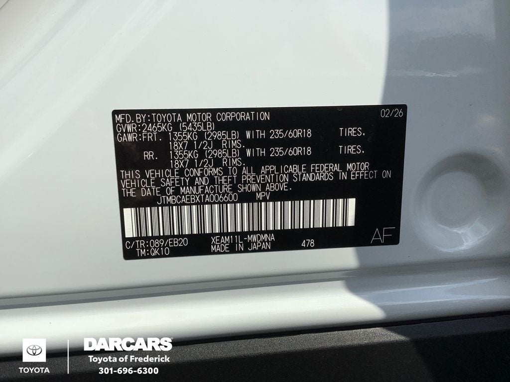 2026 Toyota bZ XLE Plus